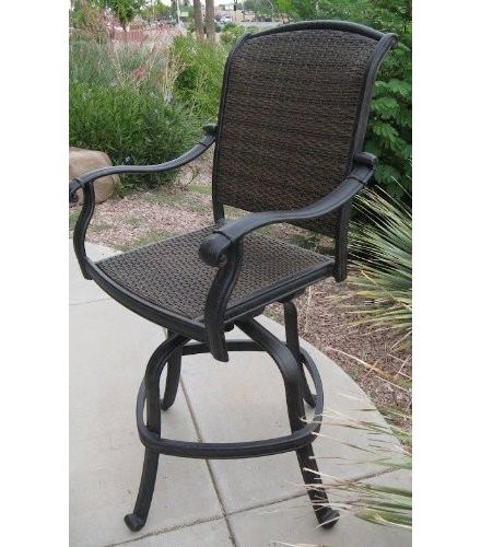 Heritage Outdoor Living Cocoa Cast Aluminum Outdoor Patio Bar stool