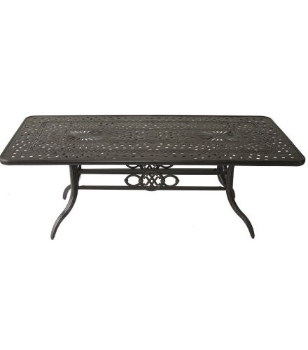 Cast Aluminum Series 6000 Outdoor Patio 42" x 84" Rectangle Table - Antique Bronze Finish