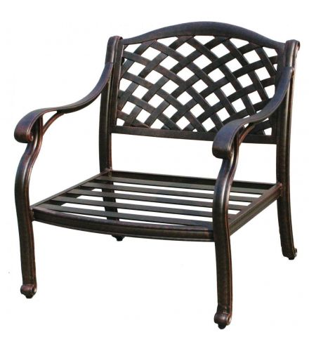 Nassau Cast Aluminum Deep Seating Patio Club Chair - Antique Bronze