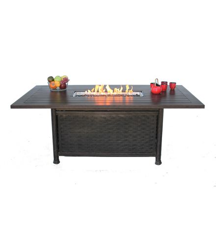 Outdoor Patio 41x71 Rectangle Dining Fire Table - Series 4000